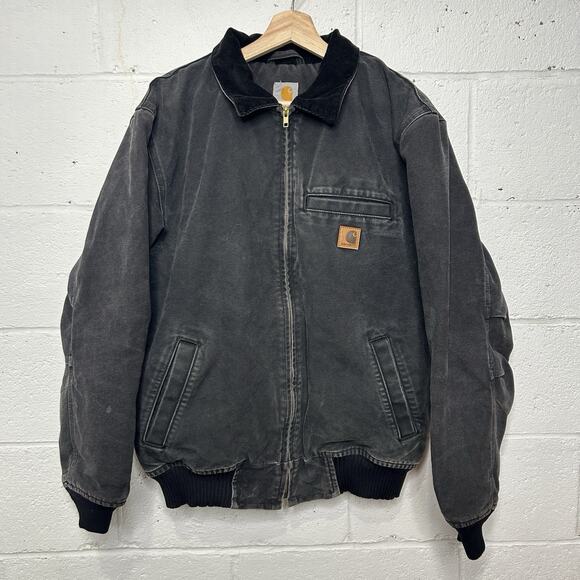 Carhartt Flannel-Lined Bankston Bomber Jacket “Black”